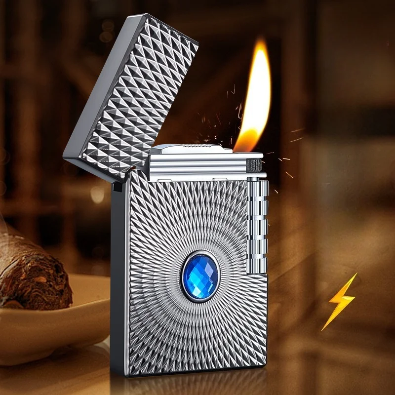 New Cigar Igniter Steel Sound Side Slide Switch Ignition Cigarettes Lighter Inflatable Open Flame Lighters & Smoking Accessories
New Cigar Igniter Steel Sound Side Slide Switch Ignition Cigarettes Lighter Inflatable Open Flame Lighters & Smoking Accessories