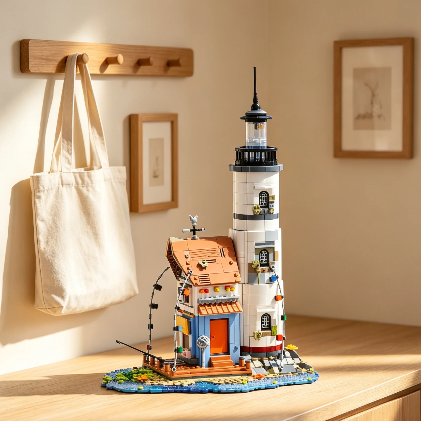 Retro Seaside Lighthouse Building Block Set, with Fishing Hut and Coastal Scene Assembly Model, Nautical Theme Assembly Model, Realistic Building Model, Home/Office Decoration, Universal Gift for Adults and Children
Retro Seaside Lighthouse Building Block Set, with Fishing Hut and Coastal Scene Assembly Model, Nautical Theme Assembly Model, Realistic Building Model, Home/Office Decoration, Universal Gift for Adults and Children