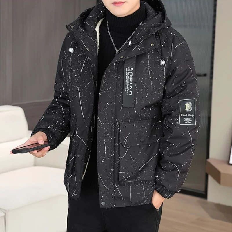 Men's Winter Workwear Quilted Coat Thickened Cotton Padded Jacket with Hood Zipper Warm Fashionable
Men's Winter Workwear Quilted Coat Thickened Cotton Padded Jacket with Hood Zipper Warm Fashionable
