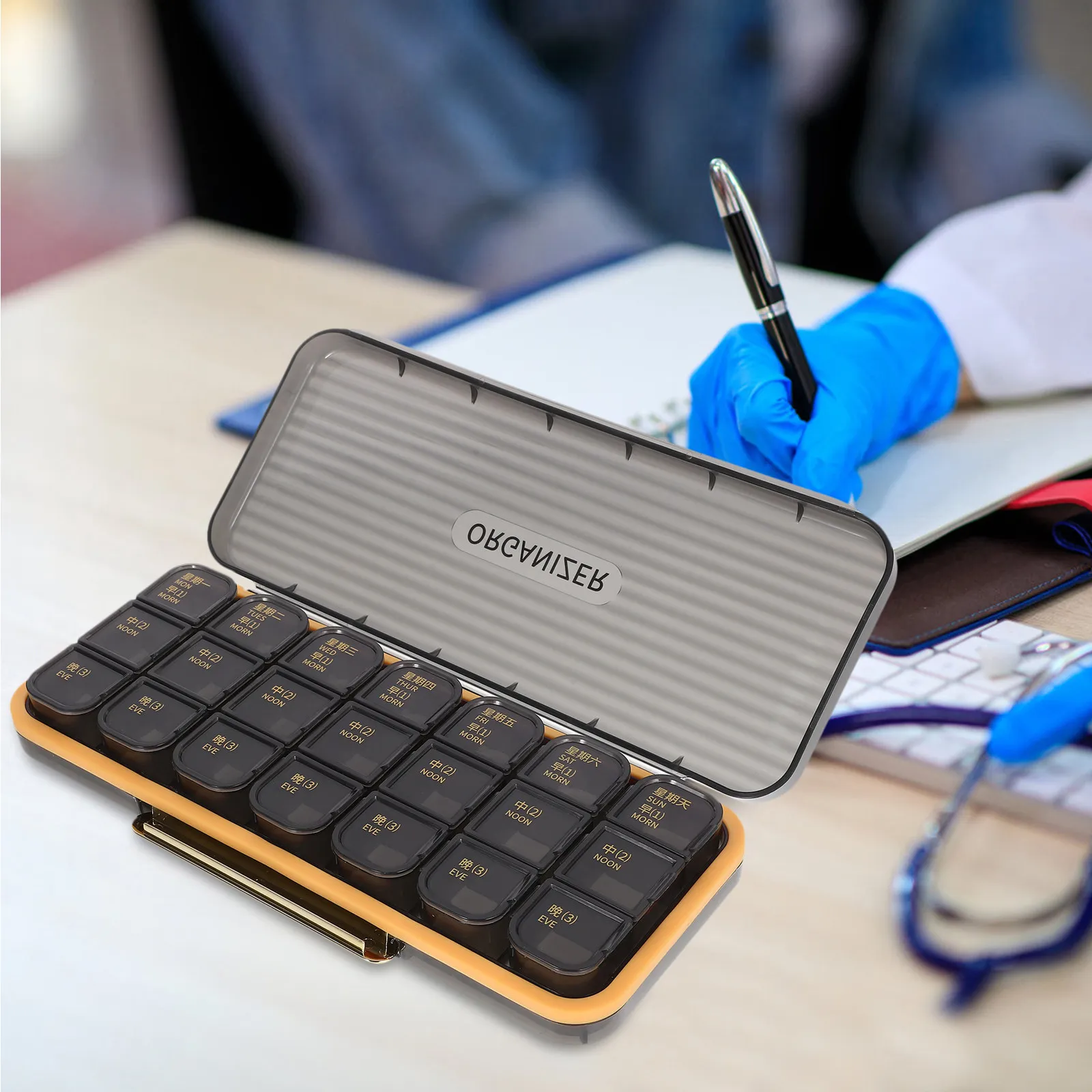 21-Compartment Weekly Pill Organizer Portable Medicine Dispenser Travel Case Reusable ABS Daily Dose Planner Moisture-Proof
21-Compartment Weekly Pill Organizer Portable Medicine Dispenser Travel Case Reusable ABS Daily Dose Planner Moisture-Proof