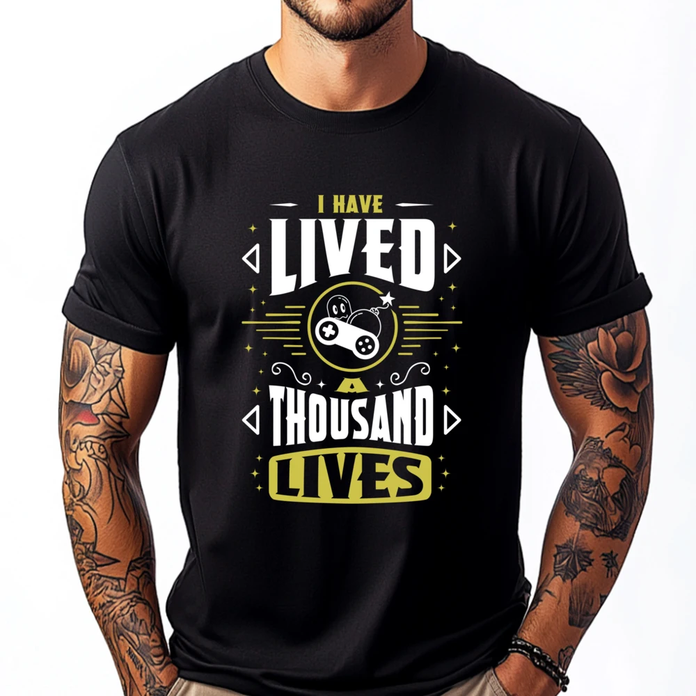 Funny Gamer Lived A 1000 Lives Video Gamimg Computer Game Graphic Tees Men Streetwear Men T-shirt Memorial Day
Funny Gamer Lived A 1000 Lives Video Gamimg Computer Game Graphic Tees Men Streetwear Men T-shirt Memorial Day