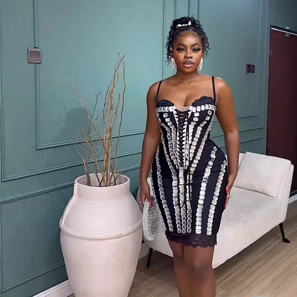 Sexy African Style Wrap Dress with Diamond High Waist Bandage Evening Gown Sleeveless Citywalk Summer New Arrival Women's Fas...
Sexy African Style Wrap Dress with Diamond High Waist Bandage Evening Gown Sleeveless Citywalk Summer New Arrival Women's Fas...