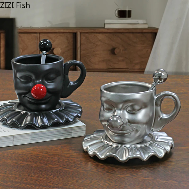 Creative Joker Head Cup&saucer Porcelain Coffee Mug Dining Table Clown Character Mugs Afternoon Tea Teacup Fruits Juice Cup
Creative Joker Head Cup&saucer Porcelain Coffee Mug Dining Table Clown Character Mugs Afternoon Tea Teacup Fruits Juice Cup