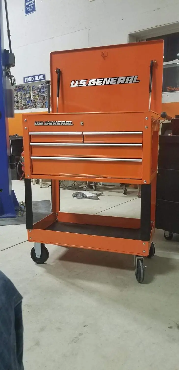4 Drawer Roller Tool Cart Storage Chest 580 Lb Capacity Glossy Orange, Customized
4 Drawer Roller Tool Cart Storage Chest 580 Lb Capacity Glossy Orange, Customized