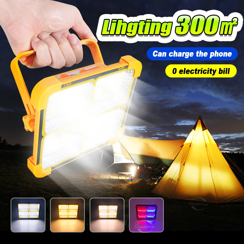 Super Bright Solar 264 LED Light USB Rechargeable Portable Flood Lamps Built-in 10000mHA Outdoor Waterproof Camping Tent Lantern
Super Bright Solar 264 LED Light USB Rechargeable Portable Flood Lamps Built-in 10000mHA Outdoor Waterproof Camping Tent Lantern
