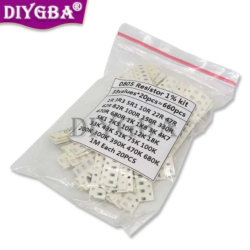Набор образцов 0805 SMD, комплект резисторов, разные комплекты, 33 значения X 20 шт. = 660 шт. 1 Ом-1М Ом 1% IGMOPNRQ
Набор образцов 0805 SMD, комплект резисторов, разные комплекты, 33 значения X 20 шт. = 660 шт. 1 Ом-1М Ом 1% IGMOPNRQ