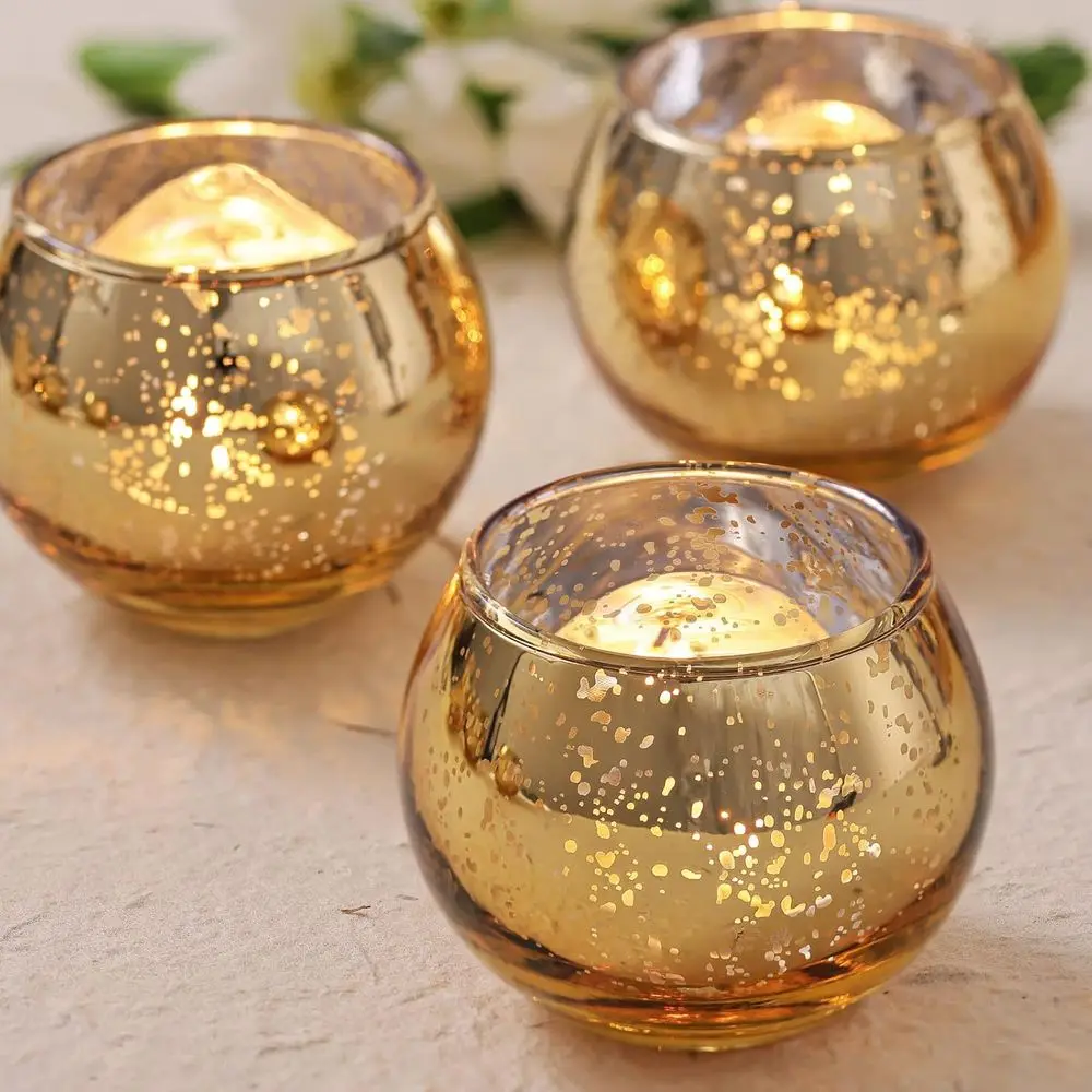 24PCS Gold Votive Candle Holders or Table Centerpieces, Round Mercury Glass Candle Holders Bulk or Wedding, Birthday, Anniry, Pa
24PCS Gold Votive Candle Holders or Table Centerpieces, Round Mercury Glass Candle Holders Bulk or Wedding, Birthday, Anniry, Pa