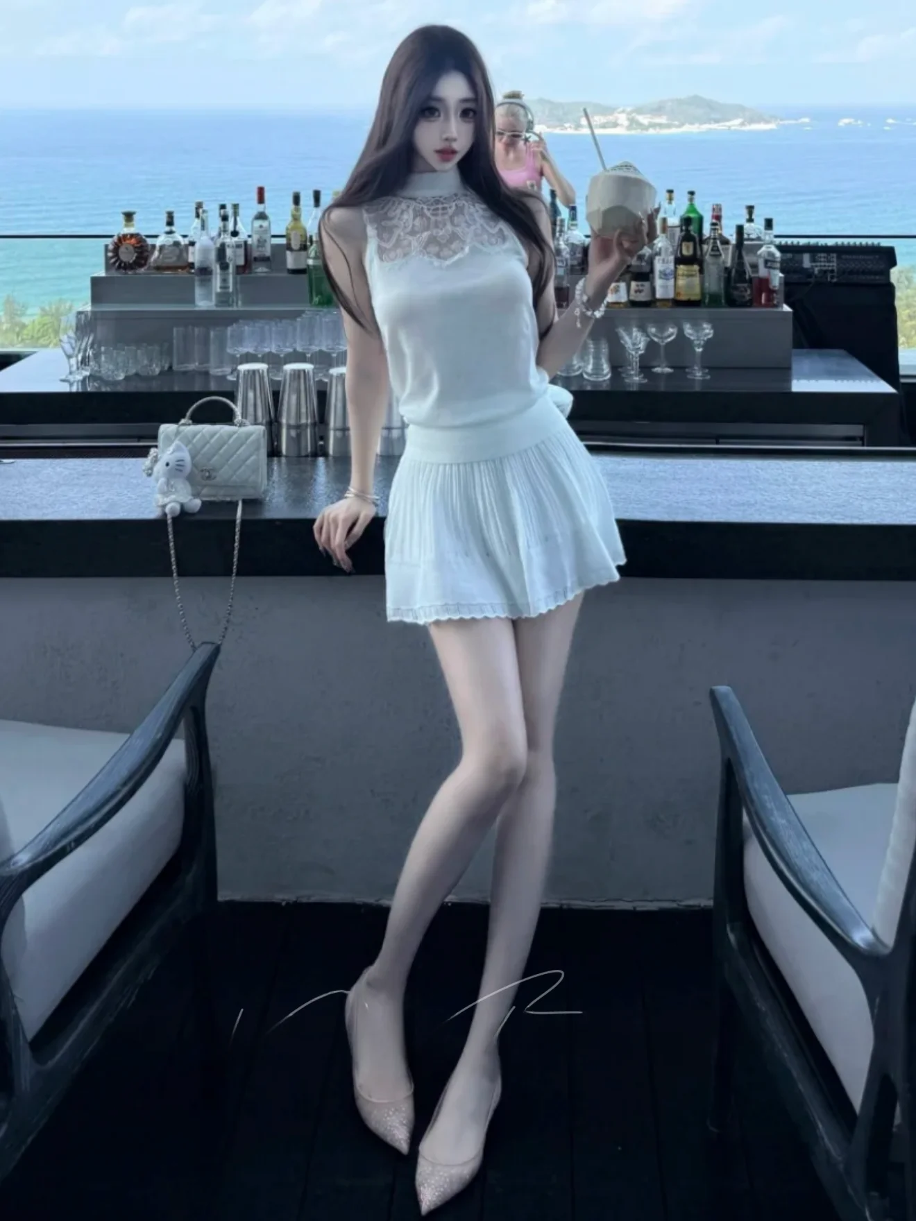 Spring Fashion Floral Lace Knitted Two-Piece Set Women's Soluble Lace Trim Blouse And Pleated Skirt Ensemble Floral Pattern
Spring Fashion Floral Lace Knitted Two-Piece Set Women's Soluble Lace Trim Blouse And Pleated Skirt Ensemble Floral Pattern