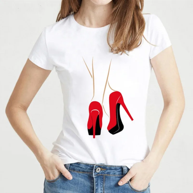 Women's Short Sleeve T-shirt Fashion High Heels Series Printed Base Shirt Oversized T Shirt Graphic Tshirts Tops
Women's Short Sleeve T-shirt Fashion High Heels Series Printed Base Shirt Oversized T Shirt Graphic Tshirts Tops