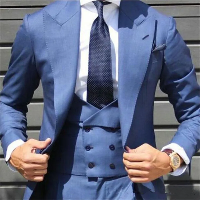 New Arrival One Button Groomsmen Peak Lapel Groom Tuxedos Men Suits Wedding/Prom Best Blazer ( Jacket+Pants+Vest+Tie) B277
New Arrival One Button Groomsmen Peak Lapel Groom Tuxedos Men Suits Wedding/Prom Best Blazer ( Jacket+Pants+Vest+Tie) B277