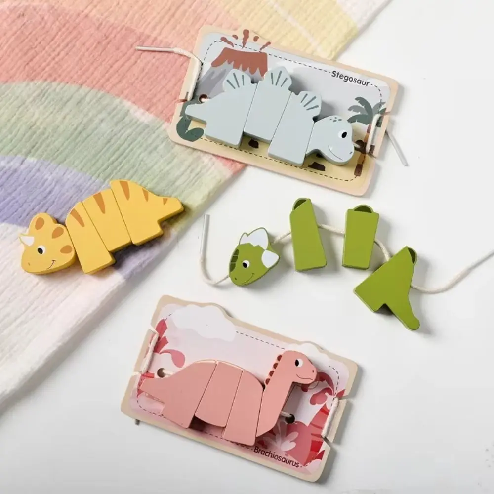 Dinosaur Wooden Block Toys Montessori Educational Dinosaur Threading Toy Lacing Toys Colorful Fine Motor Skill Toys
Dinosaur Wooden Block Toys Montessori Educational Dinosaur Threading Toy Lacing Toys Colorful Fine Motor Skill Toys
