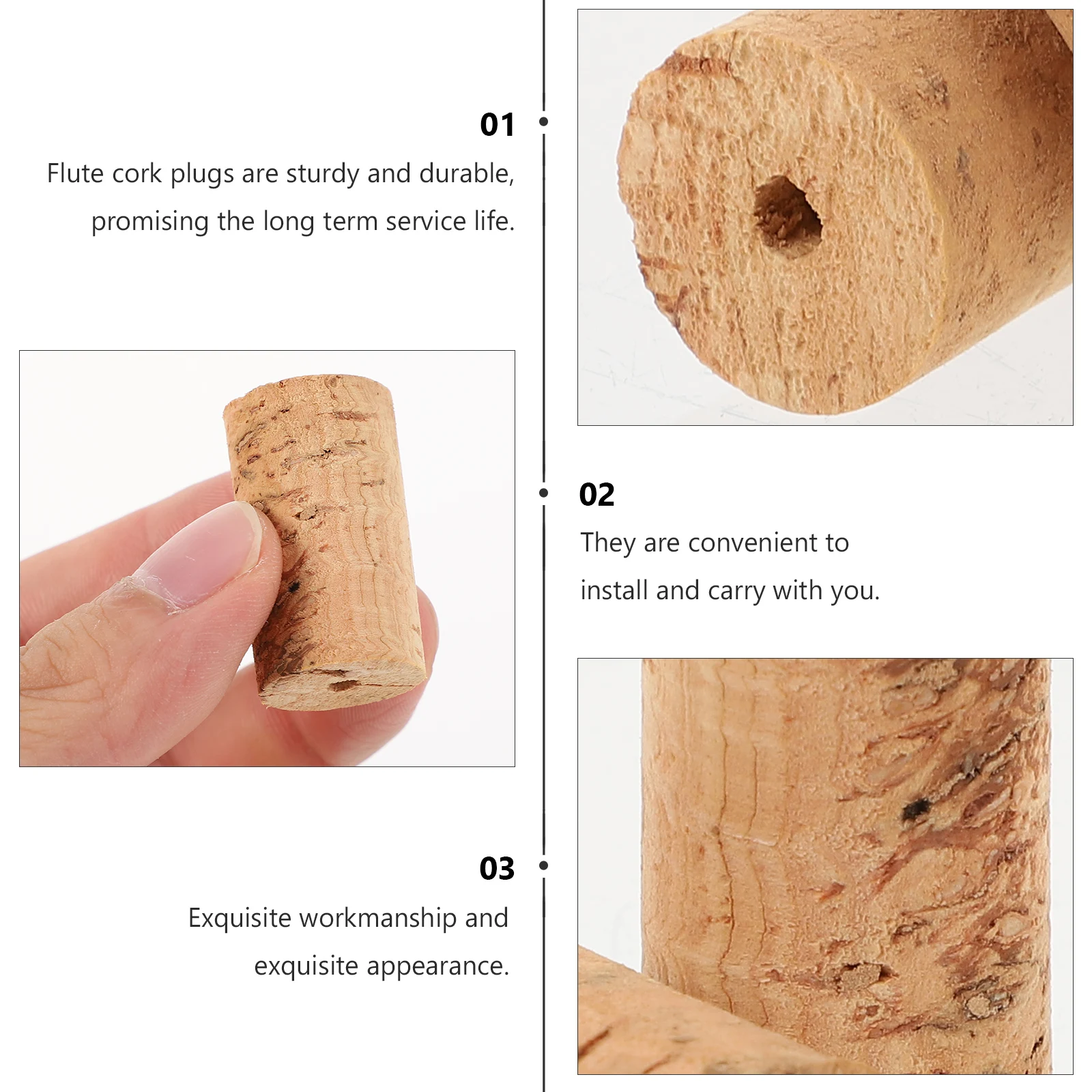 2 Pcs Flute Cork Plugs Lightweight Replacement Parts for Musical Instrument Repair Accessories Flute Cork Easy
2 Pcs Flute Cork Plugs Lightweight Replacement Parts for Musical Instrument Repair Accessories Flute Cork Easy