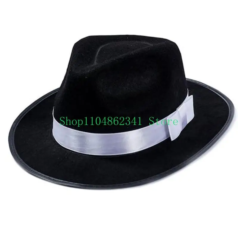 652F Vintage Fedora Hat for Women Men with Belt Panama Hat Magician Cap Black Flat Top Hat Cosplay Dress Up Hat
652F Vintage Fedora Hat for Women Men with Belt Panama Hat Magician Cap Black Flat Top Hat Cosplay Dress Up Hat