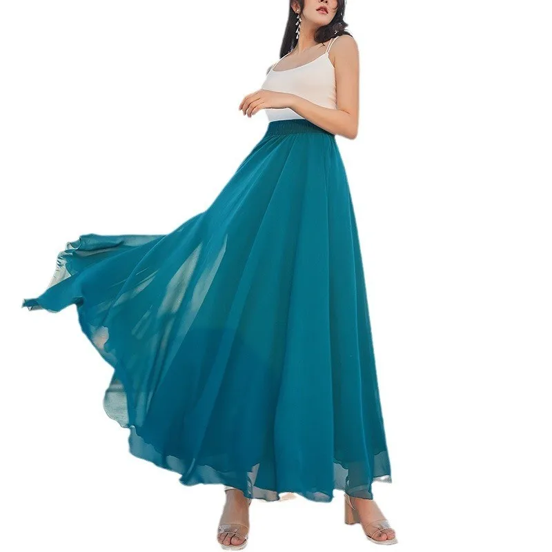 Tee-Layered Skirt Maxi A-Line Chiffon Women's Spring Summer Beach Dance Floor Slimming Midi Skirts Classic Sle
Tee-Layered Skirt Maxi A-Line Chiffon Women's Spring Summer Beach Dance Floor Slimming Midi Skirts Classic Sle
