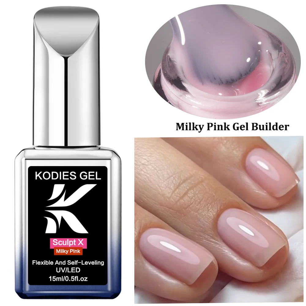 KODIES GEL Builder Nail Gel In A Bottle Semi Permanent UV Milky Pink Liquid Extension Gel Brush-On Construction Manicure Nails
KODIES GEL Builder Nail Gel In A Bottle Semi Permanent UV Milky Pink Liquid Extension Gel Brush-On Construction Manicure Nails