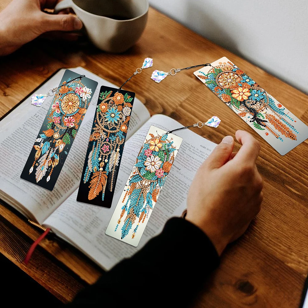 8Pcs DIY Dream Catcher Diamond Painting Art Bookmarks with Crystal Pendants
8Pcs DIY Dream Catcher Diamond Painting Art Bookmarks with Crystal Pendants