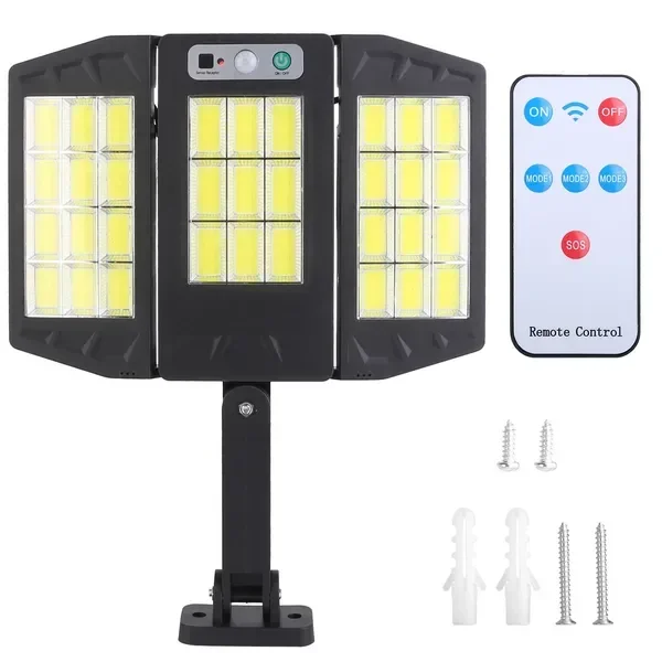 Solar Wall Light Outdoor 33 COB Beads PIR Motion Sensor Remote Control WirelLamps IP45 Waterproof
Solar Wall Light Outdoor 33 COB Beads PIR Motion Sensor Remote Control WirelLamps IP45 Waterproof