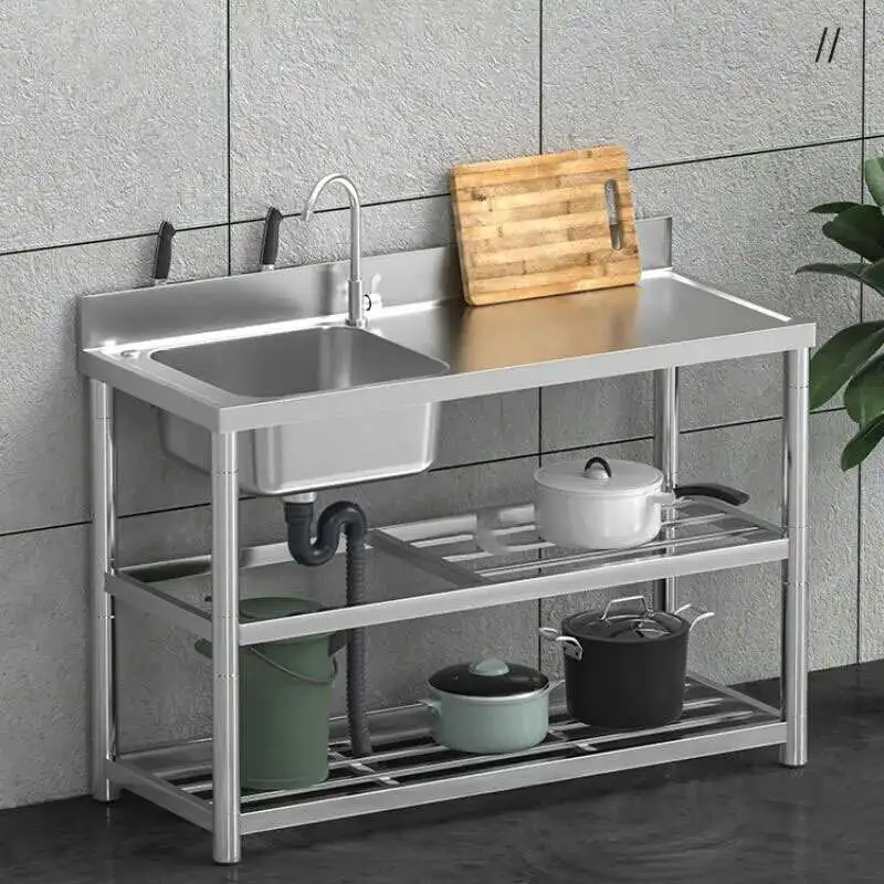 Multifunction Dishwashing Sink Thickened Stainless Steel Kitchen Sinks Commercial Integrated Outdoor Washing Sink for Restaurant
Multifunction Dishwashing Sink Thickened Stainless Steel Kitchen Sinks Commercial Integrated Outdoor Washing Sink for Restaurant