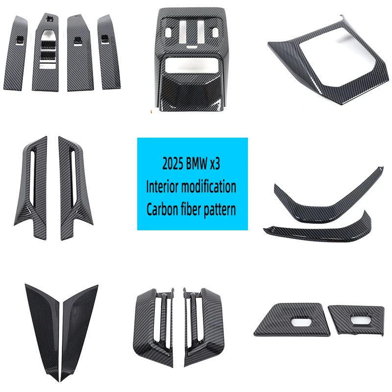 For 2025+ BMW X3 G45 xDrive30i interior modification sticker Central control rear A-pillar ABS carbon fiber pattern 2pcs
For 2025+ BMW X3 G45 xDrive30i interior modification sticker Central control rear A-pillar ABS carbon fiber pattern 2pcs