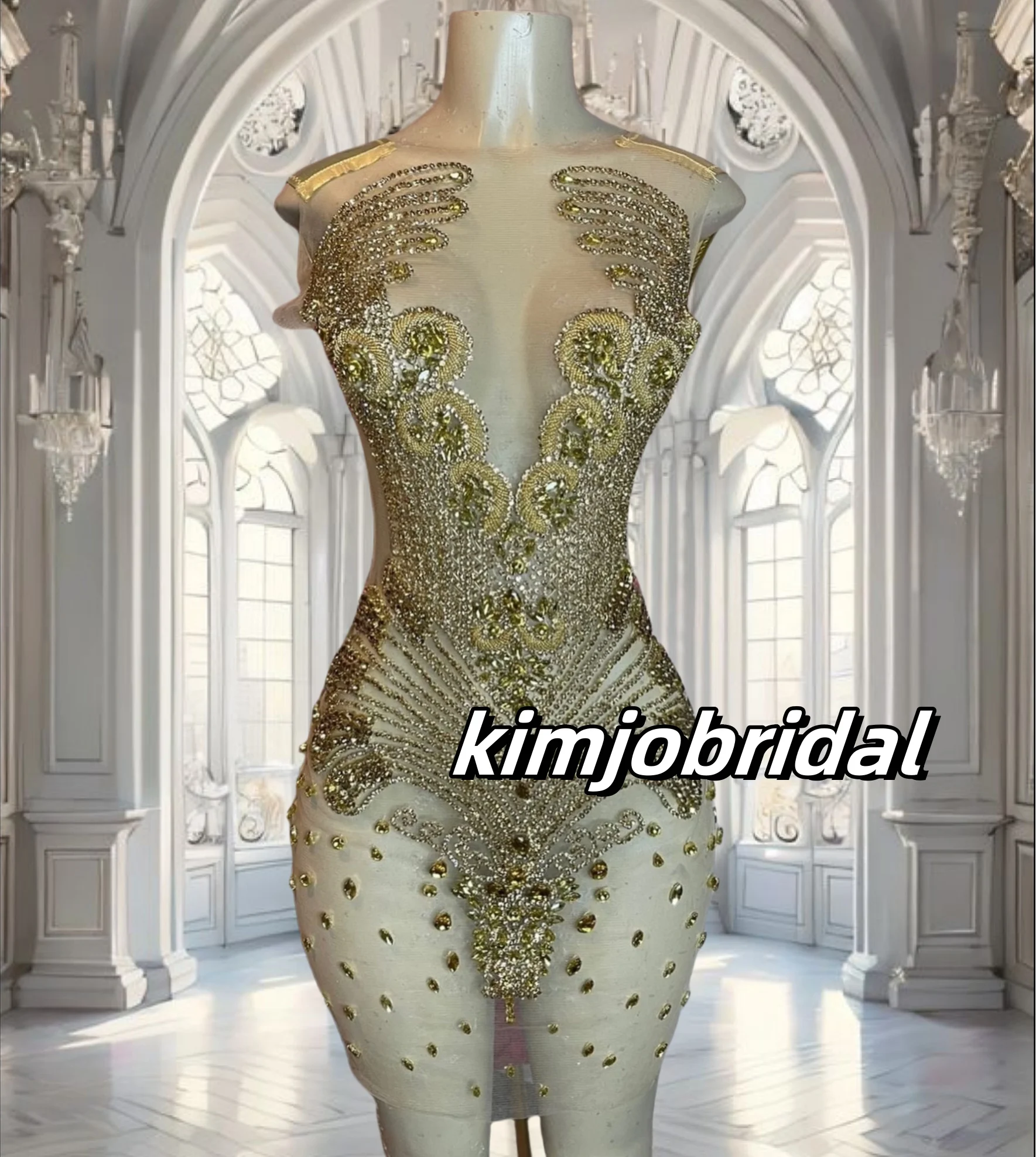 Gold Crystal Prom Dresses Short for Girls 2025 Beading Diamond Sheath Short Homecoming Dresses Crew Neck Party Dress
Gold Crystal Prom Dresses Short for Girls 2025 Beading Diamond Sheath Short Homecoming Dresses Crew Neck Party Dress