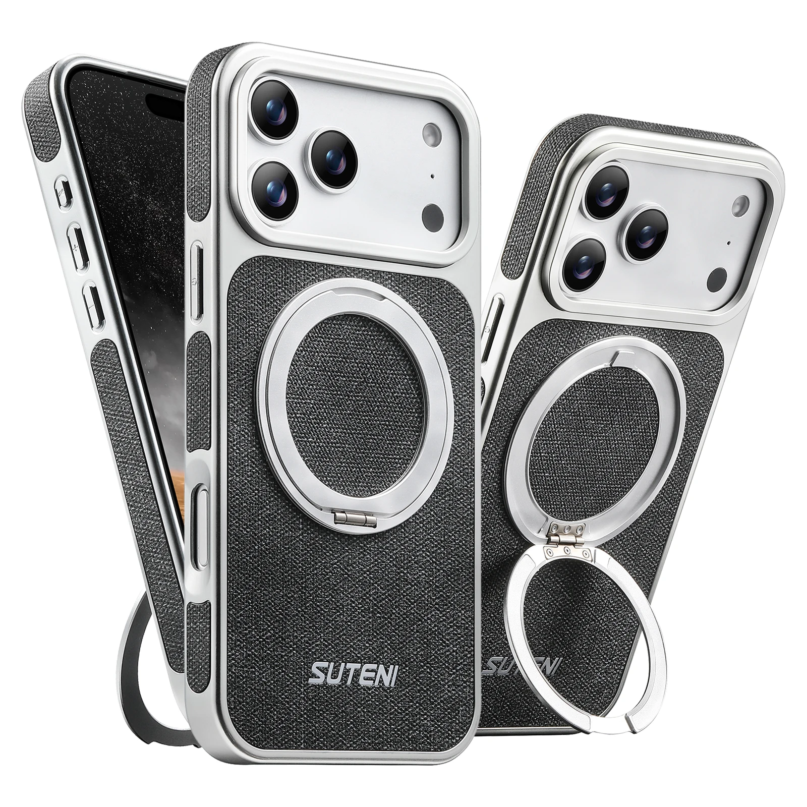 For iPhone 17 Air/16 Plus/15 Pro Max Denim Fabric All-Package Soft Rubber 360 Degree Rotating Stand for Anti-Drop Leather Case
For iPhone 17 Air/16 Plus/15 Pro Max Denim Fabric All-Package Soft Rubber 360 Degree Rotating Stand for Anti-Drop Leather Case