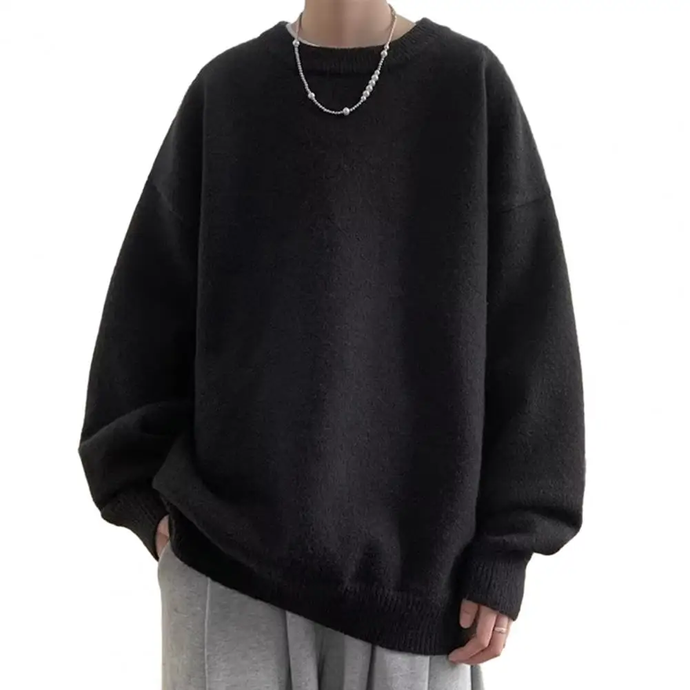 Versatile Base Layer Sweater Men's Round Neck Sweater with Elastic Cuff Thick Pullover for Fall Spring
Versatile Base Layer Sweater Men's Round Neck Sweater with Elastic Cuff Thick Pullover for Fall Spring