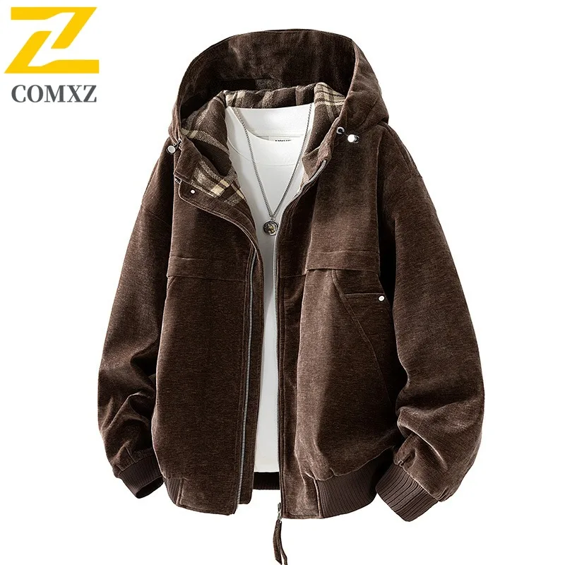 COMXZ Outdoor Adventure Мужская куртка Классическое легкое мотоциклетное пальто с капюшоном Повседневное повседневное удобное прочное осеннее пальто
COMXZ Outdoor Adventure Мужская куртка Классическое легкое мотоциклетное пальто с капюшоном Повседневное повседневное удобное прочное осеннее пальто