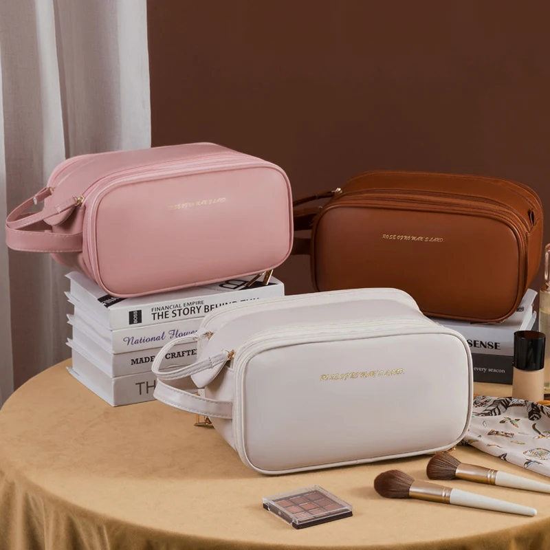 PU Double Zipper Makeup Bag Large Capacity Waterproof Travel Cosmetic Bag Portable Women Large Toiletries Storage Organizer
PU Double Zipper Makeup Bag Large Capacity Waterproof Travel Cosmetic Bag Portable Women Large Toiletries Storage Organizer