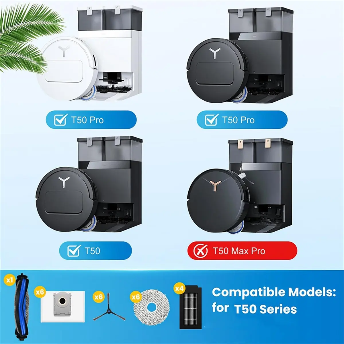 Комплект аксессуаров A88M для робота-пылесоса Ecovacs Debot N30 Omni / N30 Pro Omni: основная и боковые щетки, HEPA-фильтр, тряпка, мешок для пыли.
Комплект аксессуаров A88M для робота-пылесоса Ecovacs Debot N30 Omni / N30 Pro Omni: основная и боковые щетки, HEPA-фильтр, тряпка, мешок для пыли.