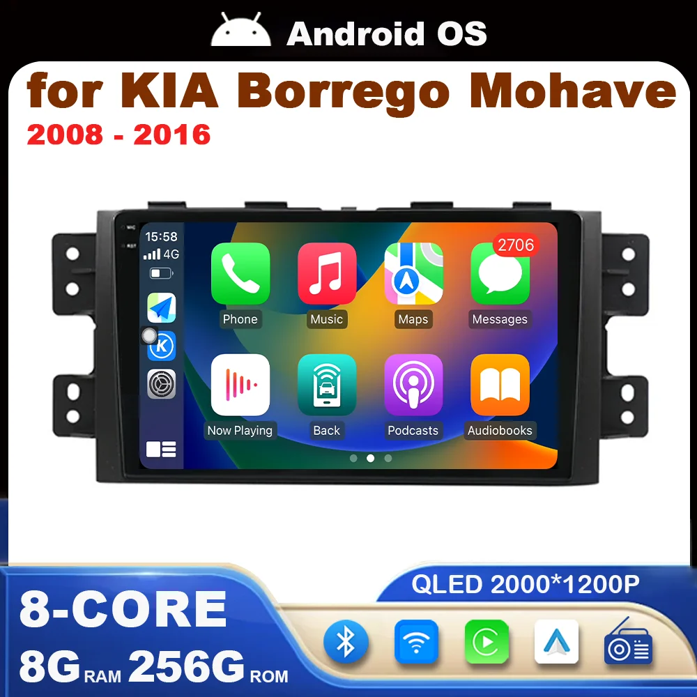 for KIA Borrego Mohave 2008 - 2016 WiFi DSP Stereo Car Radio Multimedia Player Android OS Touch Screen Head Unit GPS Navigation
for KIA Borrego Mohave 2008 - 2016 WiFi DSP Stereo Car Radio Multimedia Player Android OS Touch Screen Head Unit GPS Navigation