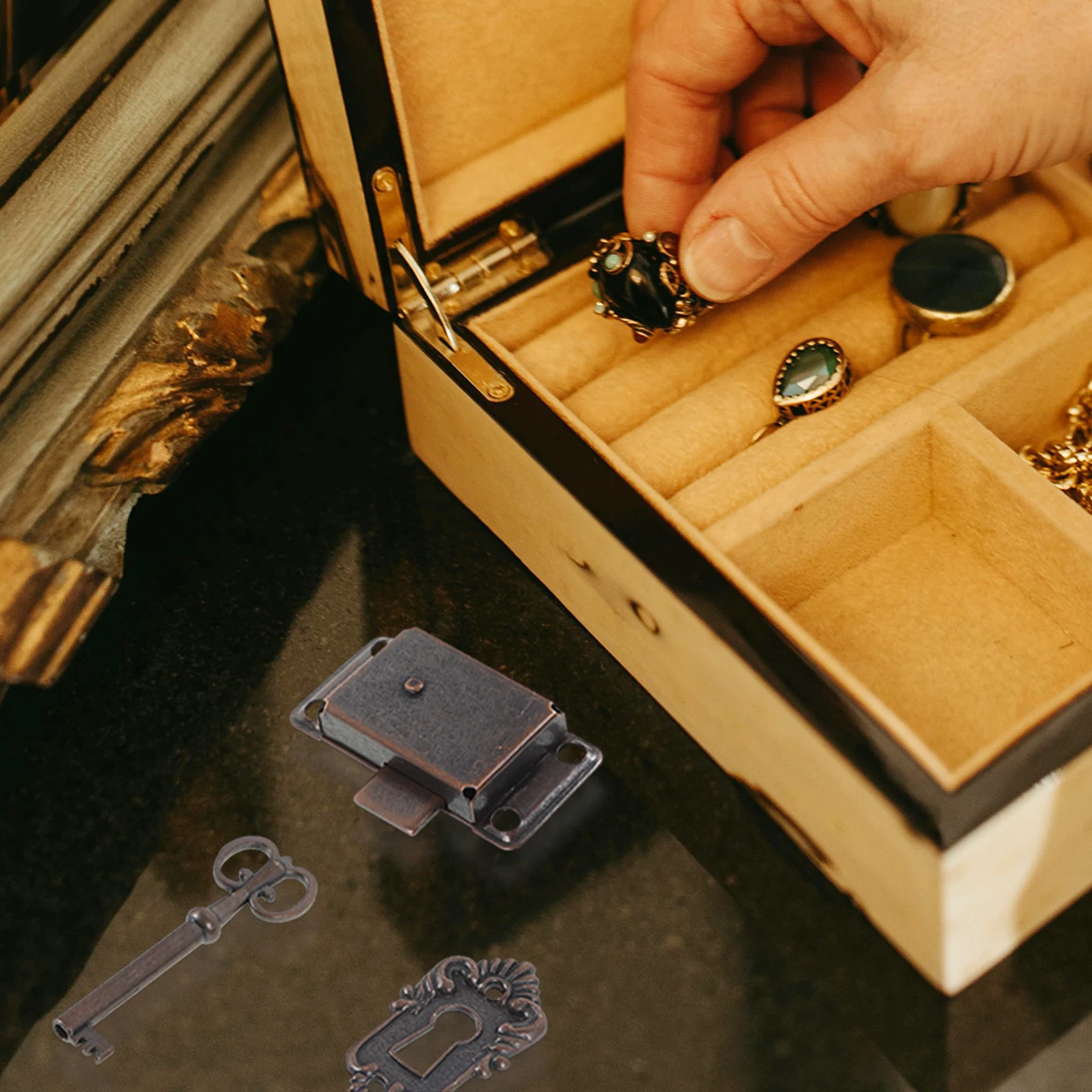 Jewelry Box Lock Set Drawer Cabinet Latch Iron Desk Locks Keys Red Zinc Alloy Durable Secure Furniture
Jewelry Box Lock Set Drawer Cabinet Latch Iron Desk Locks Keys Red Zinc Alloy Durable Secure Furniture