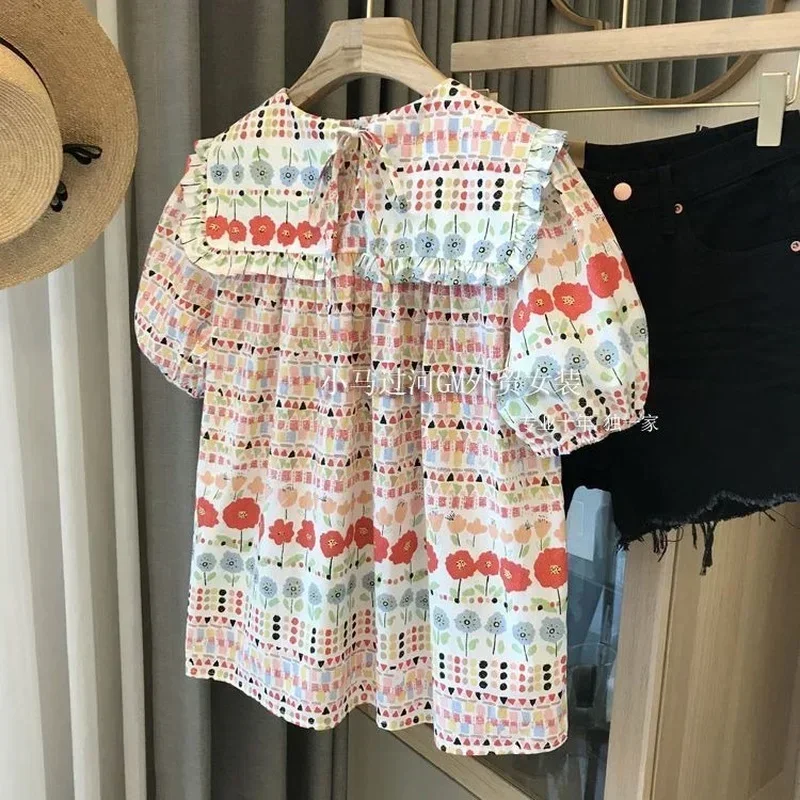 Женская блузка с отложным воротником и цветочным принтом, повседневные шикарные корейские кукольные рубашки с пышными рукавами, новинка 2023, милый топ Blusas 6L125
Женская блузка с отложным воротником и цветочным принтом, повседневные шикарные корейские кукольные рубашки с пышными рукавами, новинка 2023, милый топ Blusas 6L125