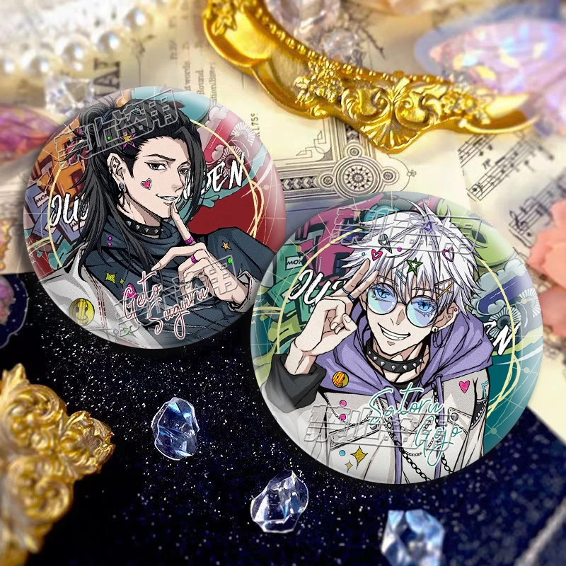 Anime Jujutsu Kaisen Satoru Gojo Geto Suguru Cosplay Double Flash Badge Backpack Pendant Brooch Decoration Birthday Xmas Gift
Anime Jujutsu Kaisen Satoru Gojo Geto Suguru Cosplay Double Flash Badge Backpack Pendant Brooch Decoration Birthday Xmas Gift