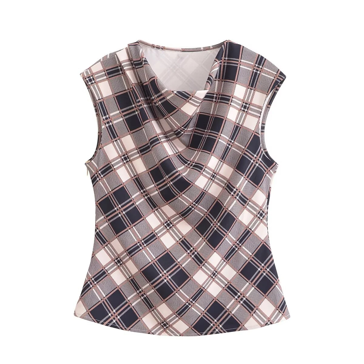 Taop&Za Women's 2025 Summer New French Retro Temperament Fashion Simple Slim Sleeveless Plaid Top
Taop&Za Women's 2025 Summer New French Retro Temperament Fashion Simple Slim Sleeveless Plaid Top