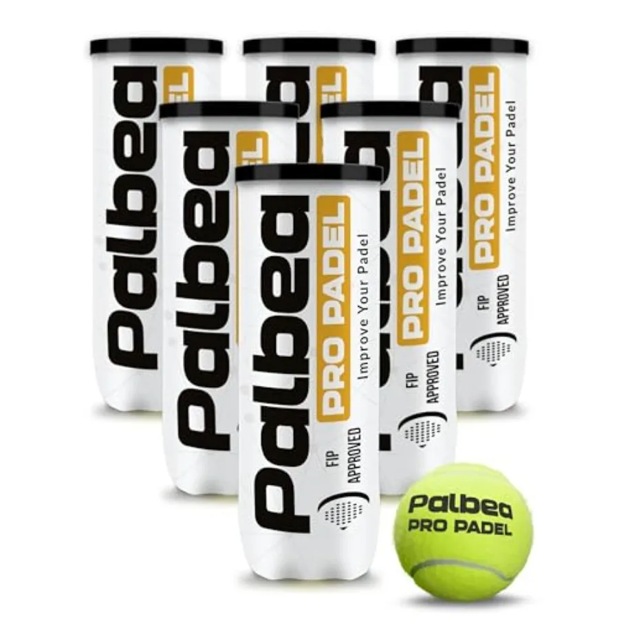 PRO Padel Balls. 6/12/24 Tubes of 3 Padel Tennis Balls FIP Approved. Paddle Balls Made of HV Felt for Training and Tournament.
PRO Padel Balls. 6/12/24 Tubes of 3 Padel Tennis Balls FIP Approved. Paddle Balls Made of HV Felt for Training and Tournament.
