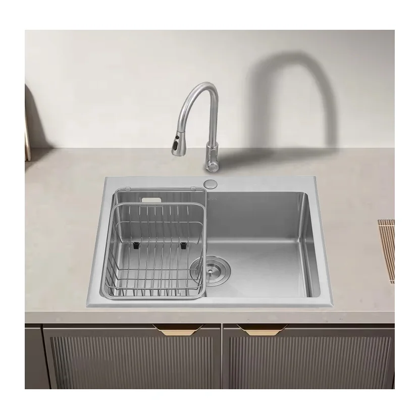 Luxury Custom Handmade Topmount Stainless Steel Single Bowl Kitchen Sink
Luxury Custom Handmade Topmount Stainless Steel Single Bowl Kitchen Sink