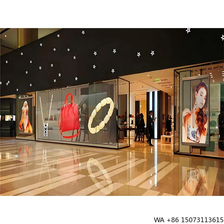 P3.91 High Brightness LED 4K Transparent Screen IP55 Waterproof Led Transparent Film Screen for Brand Shopping Store Video Adver
P3.91 High Brightness LED 4K Transparent Screen IP55 Waterproof Led Transparent Film Screen for Brand Shopping Store Video Adver