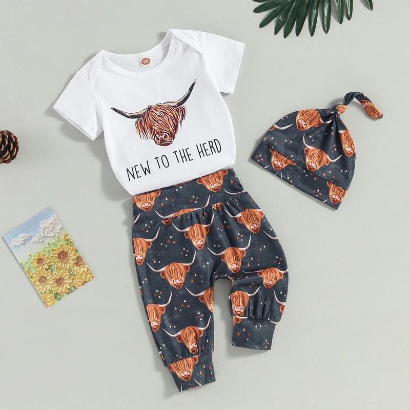 Newborn Baby Boy Girl Clothes Country Farm Western Outfit Short Sleeve Romper Tops Long Pants Set
Newborn Baby Boy Girl Clothes Country Farm Western Outfit Short Sleeve Romper Tops Long Pants Set
