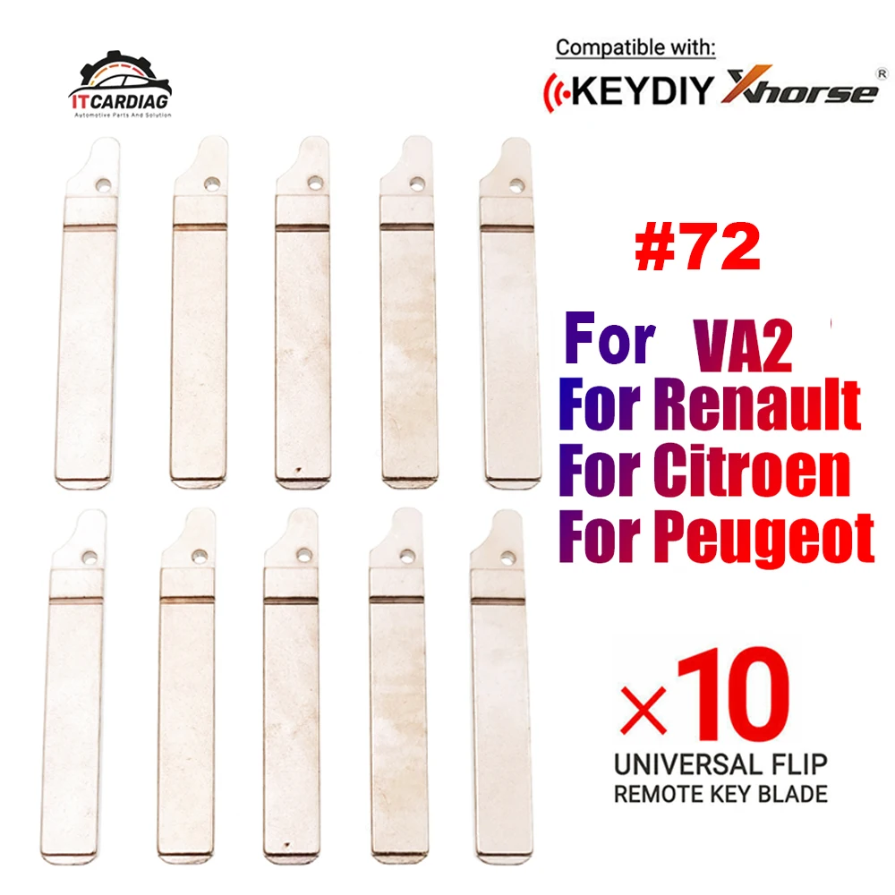 10Pcs #72 Car Flip Remote VA2 Key Blade For Renault Citroen Triumph Peugeot Replacement Folding Key NO.72 Blank Without Groove
10Pcs #72 Car Flip Remote VA2 Key Blade For Renault Citroen Triumph Peugeot Replacement Folding Key NO.72 Blank Without Groove