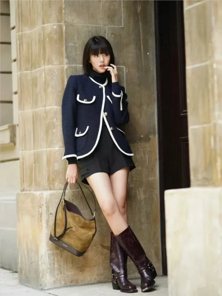 Women Jacket Autumn Casual Patchwork Knitting Women Short Coat With Button Lady Tops Female Jackets O Neck Cardigan
Women Jacket Autumn Casual Patchwork Knitting Women Short Coat With Button Lady Tops Female Jackets O Neck Cardigan