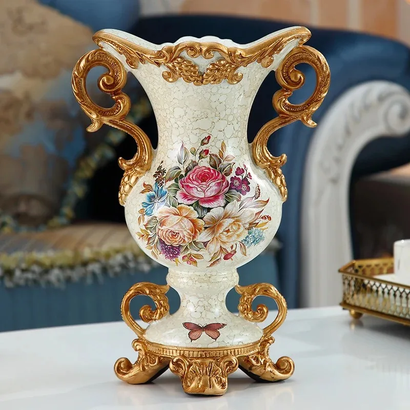 Luxury European Resin Vase Stereoscopic Dried Fowers Arrangement Wobble Plate Living Room Entrance Ornaments Home Decorations
Luxury European Resin Vase Stereoscopic Dried Fowers Arrangement Wobble Plate Living Room Entrance Ornaments Home Decorations
