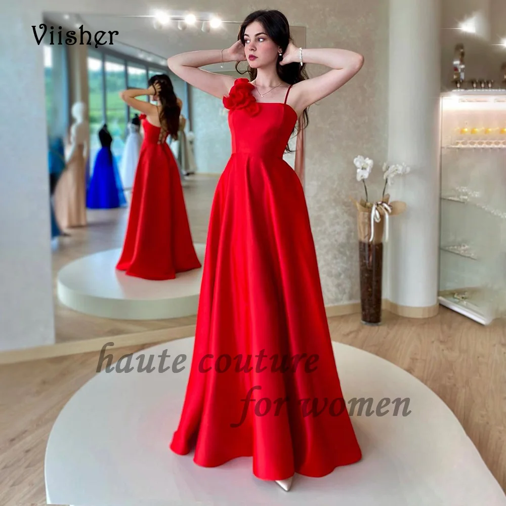 Viisher Red Satin Long Prom Dresses Strapless Spaghetti Straps Wedding Guest Dress Floor Length Evening Party Gowns
Viisher Red Satin Long Prom Dresses Strapless Spaghetti Straps Wedding Guest Dress Floor Length Evening Party Gowns