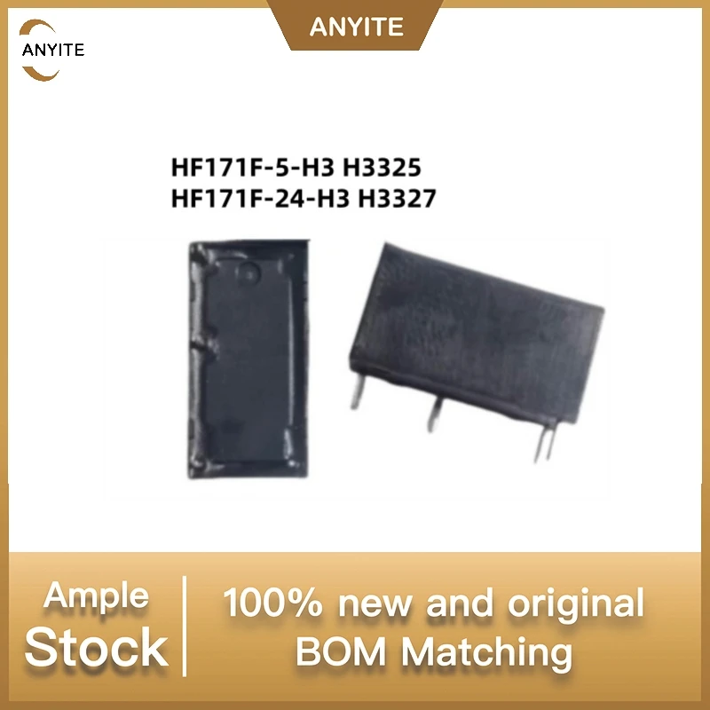 New 10Pcs/LOT HF171F/5-H3 H3325 HF171F/12-H3 H3328 HF171F 6A 250VAC
New 10Pcs/LOT HF171F/5-H3 H3325 HF171F/12-H3 H3328 HF171F 6A 250VAC
