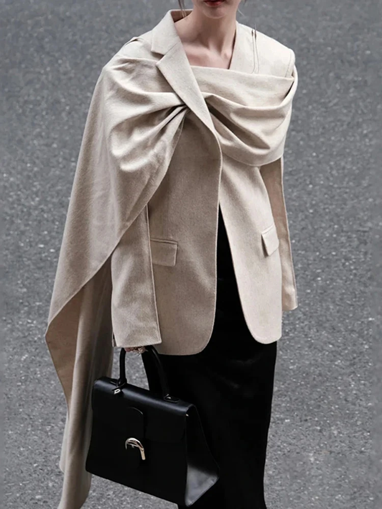 STUDIO Sle Women's Suit Coat with Scarf Collar Multi-Wear Autumn Aosphere Long Sve Pure Color Faionable
STUDIO Sle Women's Suit Coat with Scarf Collar Multi-Wear Autumn Aosphere Long Sve Pure Color Faionable