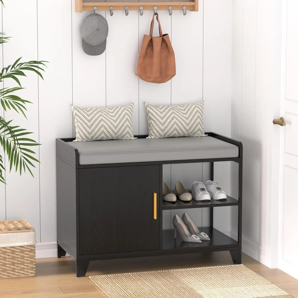 Shoe Bench for Entryway, 2-Tier Rack Organizer with Removable Seat Cushion for Living Room, Bedroom, Hallway,Black
Shoe Bench for Entryway, 2-Tier Rack Organizer with Removable Seat Cushion for Living Room, Bedroom, Hallway,Black