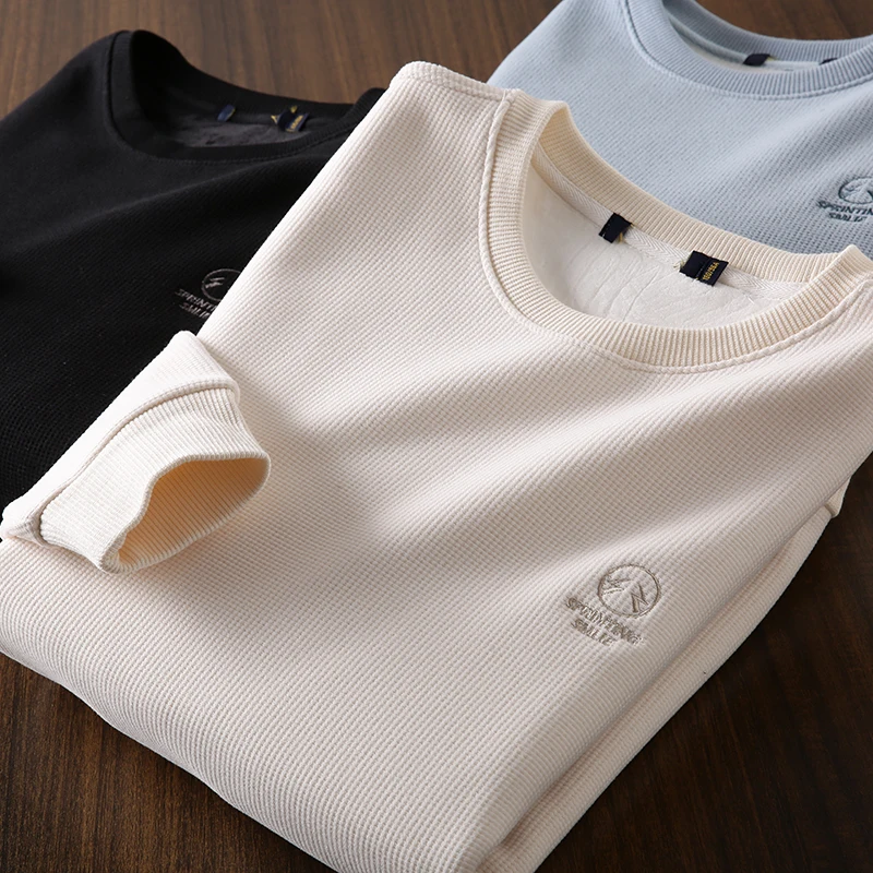 Thickened Fleece Warmth round Neck Embroidered Sweatshirt Base Shirt Trendy Youth Casual Autumn Season Color Hoodie
Thickened Fleece Warmth round Neck Embroidered Sweatshirt Base Shirt Trendy Youth Casual Autumn Season Color Hoodie