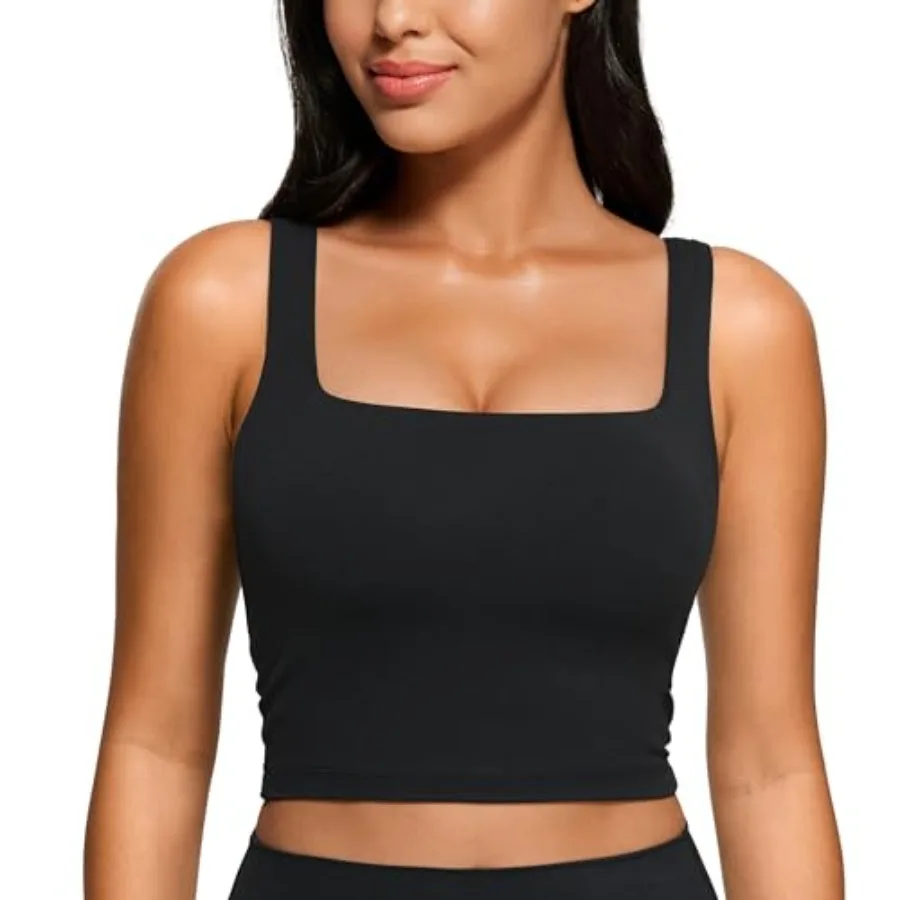 Butterluxe Square Neck Crop Tank Tops for Women - Workout Longline Sports Bras Padded Yoga Camisole
Butterluxe Square Neck Crop Tank Tops for Women - Workout Longline Sports Bras Padded Yoga Camisole