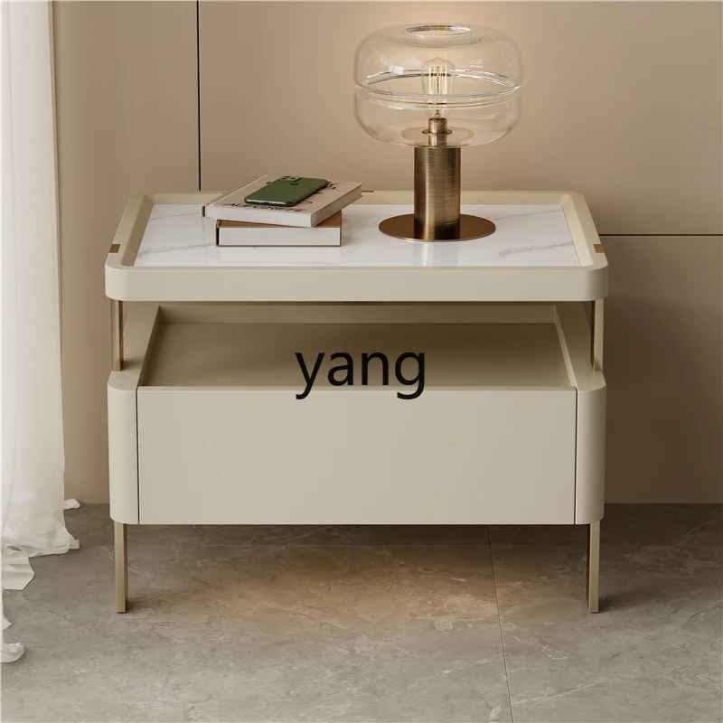 LMM Italian minimalist bedside table rock slab creative modern simple solid wood storage cabinet
LMM Italian minimalist bedside table rock slab creative modern simple solid wood storage cabinet