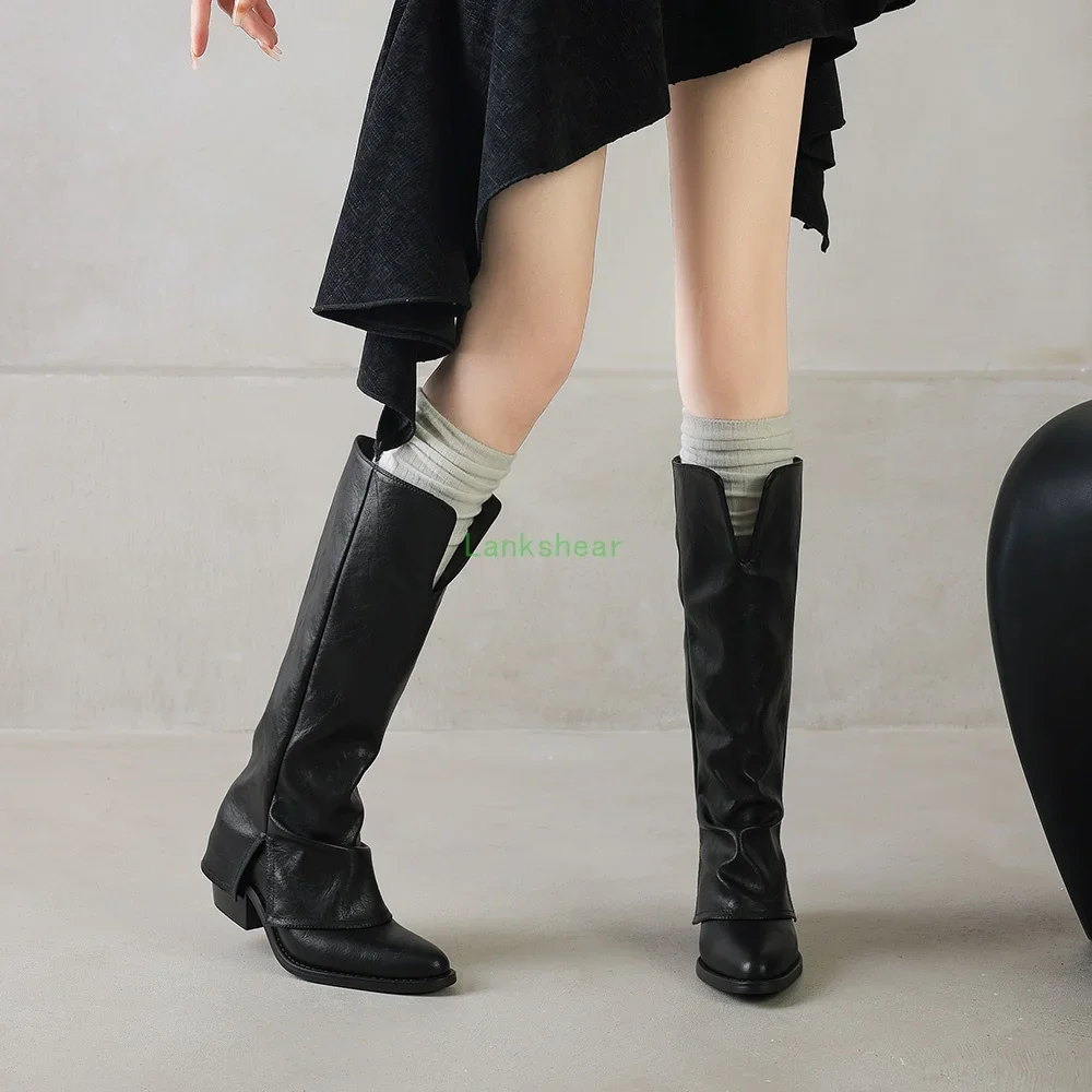 Matte Leather Slouchy Boots Sexy Pointed Toe Thikc Heel Solid Slip On New Arrivals Fashion Women Modern Boots
Matte Leather Slouchy Boots Sexy Pointed Toe Thikc Heel Solid Slip On New Arrivals Fashion Women Modern Boots