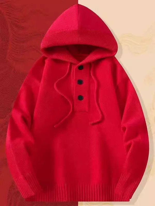 Casual Red Knitted Hoodie Long Sve Men's Faion College Sle Clothing Polyester Fiber Winter Warm Top for Students
Casual Red Knitted Hoodie Long Sve Men's Faion College Sle Clothing Polyester Fiber Winter Warm Top for Students